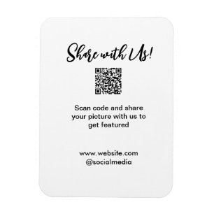 Deel uw afbeelding scan QR-code website toevoegen  Magneet