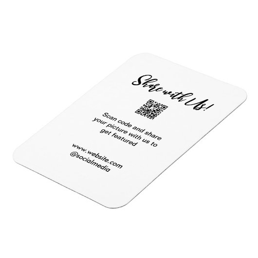 Deel uw afbeelding scan QR-code website toevoegen  Magneet (Linkerzijde)