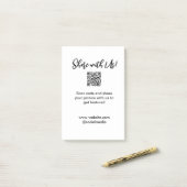 Deel uw afbeelding scan QR-code website toevoegen  Post-it® Notes (Op bureau)