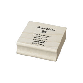 Deel uw afbeelding scan QR-code website toevoegen  Rubberstempel