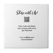 Deel uw afbeelding scan QR-code website toevoegen  Tegeltje (Voorkant)