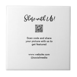 Deel uw afbeelding scan QR-code website toevoegen  Tegeltje