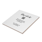 Deel uw afbeelding scan QR-code website toevoegen  Tegeltje (Zijkant)