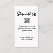 Deel uw afbeelding scan QR-code website toevoegen  Visitekaartje (Achterkant)