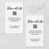 Deel uw afbeelding scan QR-code website toevoegen  Visitekaartje (Voorkant / Achterkant)