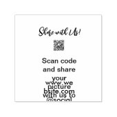 Deel uw afbeelding scan QR-code website toevoegen  Zelfinktende Stempel (Design)