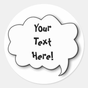 Deel uw ideeën ronde sticker