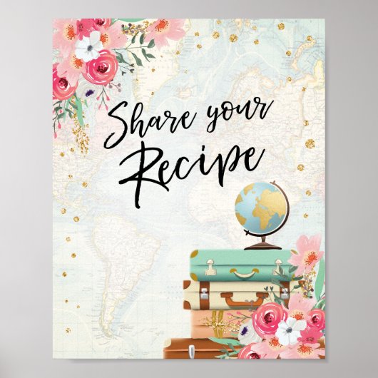 Deel uw Ontvangerbord ReisShower Adventure Poster (Voorkant)