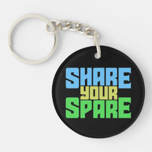 Deel uw reserve een Button van de Donatie van de L Sleutelhanger
