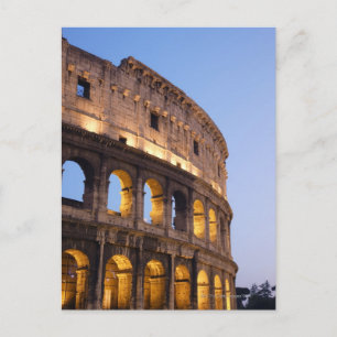 Deel van Colosseum bij de schemering Briefkaart