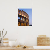 Deel van Colosseum bij de schemering Poster (Keuken)