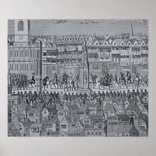 Deel van de Coronation Processie van Edward VI Poster