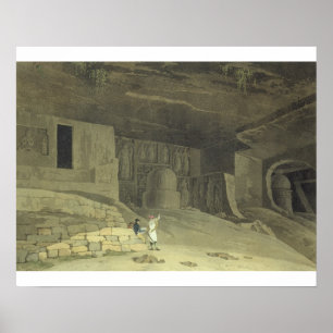 Deel van de Kanaree Caves, Salsette, bord 62 van Poster