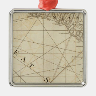 Deel van de provincies Costa Rica en Nicaragua Metalen Ornament