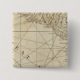 Deel van de provincies Costa Rica en Nicaragua Vierkante Button 5,1 Cm