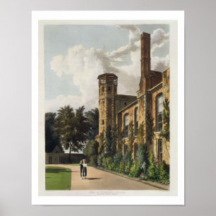 Deel van de St. Peter's College (Peterhouse) van d Poster