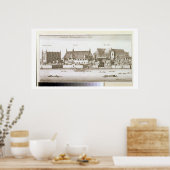 Deel van de stad Westminster, 1647 (graving) Poster (Keuken)