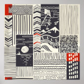 Deel van hout met gepelde groene verf, abstract te poster (Voorkant)