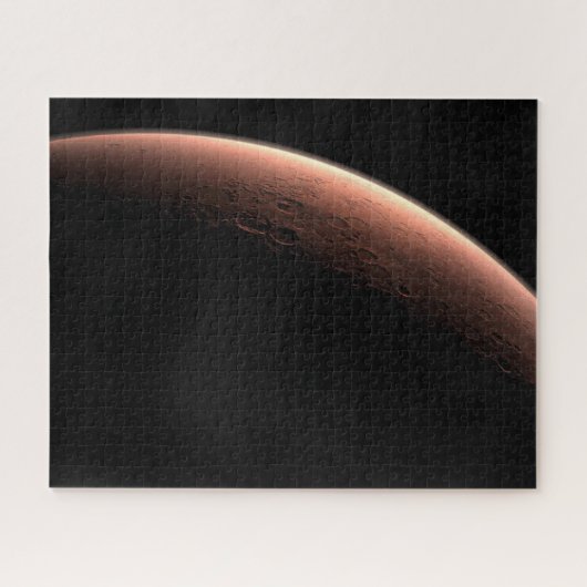 Deel van Mars op de grens van licht en donker. Legpuzzel (Horizontaal)