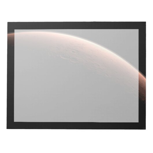 Deel van Mars op de grens van licht en donker. Notitieblok (Voorkant)