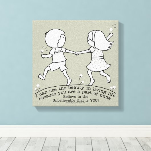 Deel van Mijn leven Canvas Afdruk (Insitu (Houten vloer))