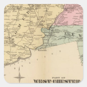 Deel van West Chester County, New York Vierkante Sticker