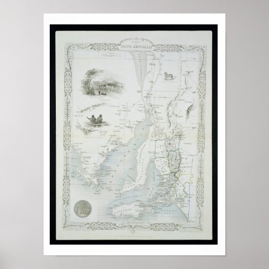 Deel van Zuid-Australië, uit een reeks van World M Poster (Voorkant)