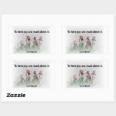 Deel vreugde rechthoekige sticker (Vel)