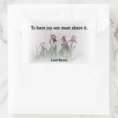 Deel vreugde rechthoekige sticker (Tas)