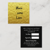 Deel wat Love Elegant Gold Reference Kaart (Voorkant / Achterkant)