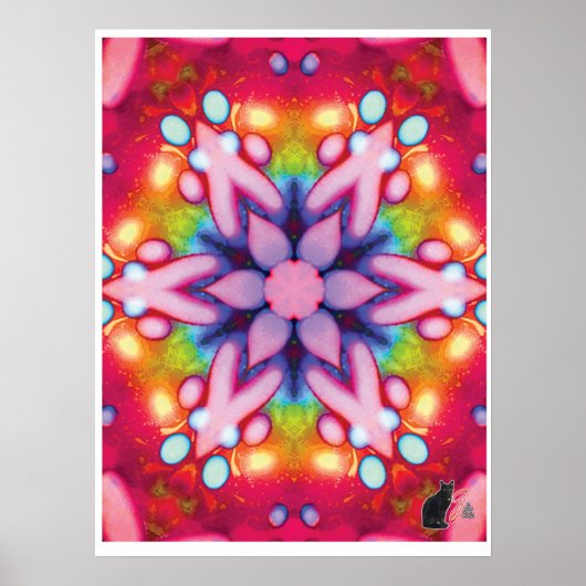 Deelish Kinetic Collage Kaleidoscope Poster (Devant)
