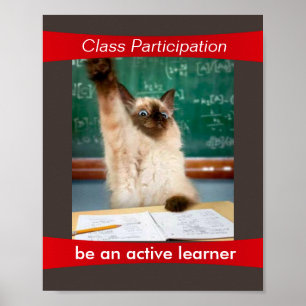 Deelname is een Poster voor een virtueel klaslokaa