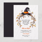 Deelname van heksen Pet Halloween Kaart (Voorkant / Achterkant)