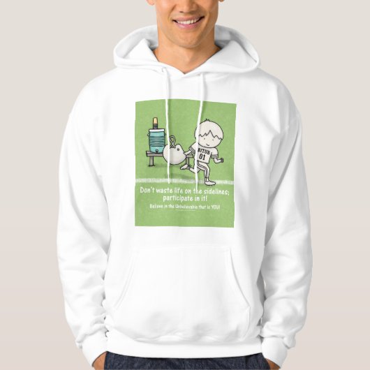 Deelnemen aan het leven hoodie (Voorkant)