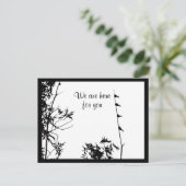 deelneming niet alleen vrienden familie vogels briefkaart (Staand voorkant)