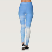 Deels Cloudy Blue Sky Chic Blue en White Leggings (Achterkant)