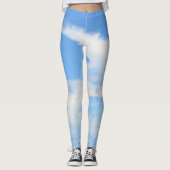 Deels Cloudy Blue Sky Chic Blue en White Leggings (Voorkant)