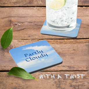Deels Cloudy Sky met een Twist Bier Onderzetter