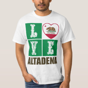 Deelstaat Californië - Vlag Heart Altadena T-shirt