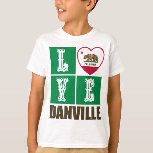 Deelstaat Californië - Vlag Heart Danville T-shirt