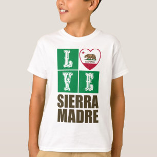 Deelstaat Californië - Vlag - Heart Sierra Madrid T-shirt