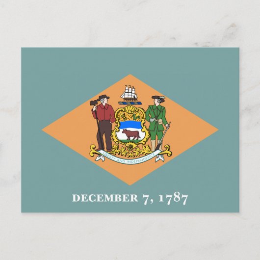 Deelstaat Delaware Flag Briefkaart (Voorkant)