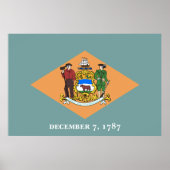 Deelstaat Delaware Flag Poster (Voorkant)