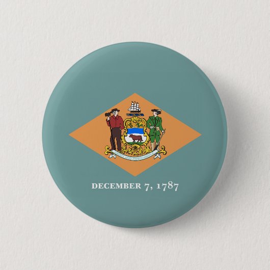 Deelstaat Delaware Flag Ronde Button 5,7 Cm (Voorkant)