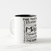 Deelstaat/Maine Tweekleurige Koffiemok (Voorkant links)