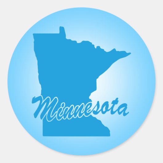 Deelstaat Minnesota Ronde Sticker (Voorkant)