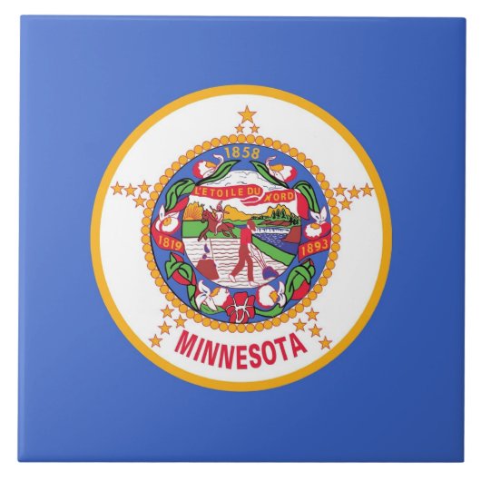 Deelstaat Minnesota - Vlag Tile Tegeltje (Voorkant)