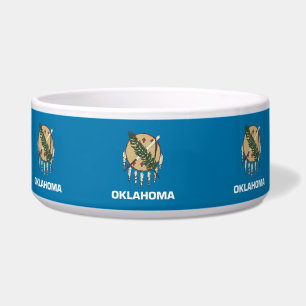 Deelstaat Oklahoma Vlag Pet Bowl Voerbakje