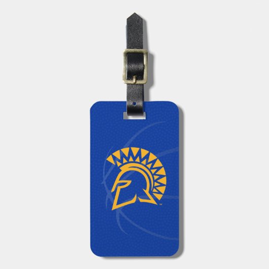 Deelstaat San Jose Spartans: Basketball Bagagelabel (Voorkant verticaal)