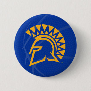 Deelstaat San Jose Spartans: Basketball Ronde Button 5,7 Cm